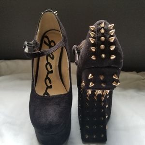 Groove Jenna Spiked Suede Platforms